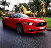 红色 Ford Mustang Convertible, 2018 迪拜汽车租凭 
