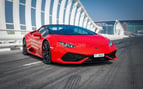 Lamborghini Huracan Spyder (Red), 2018 for rent in Abu-Dhabi