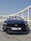 Ford Mustang Eco Boost V4 cabrio (Black), 2019 for rent in Dubai 0