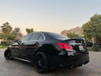Mercedes C300 with C63 Black Edition Bodykit (Black), 2018 for rent in Dubai 1