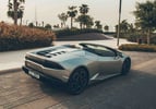 Lamborghini Huracan Spyder LP-610 (Silver), 2017 for rent in Dubai 5
