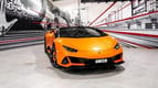 Lamborghini Evo spyder (naranja), 2021 para alquiler en Dubai 0