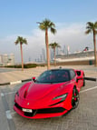 Ferrari SF90 (rojo), 2021 para alquiler en Dubai 0