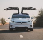Tesla Model X (White), 2018 for rent in Dubai 1