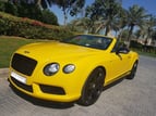 Bentley Continental GTC (Yellow), 2017 for rent in Dubai 0