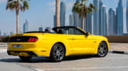 Ford Mustang GT convert. (Yellow), 2017 for rent in Dubai 2
