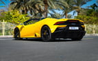 Lamborghini Evo Spyder (Yellow), 2021 for rent in Sharjah
