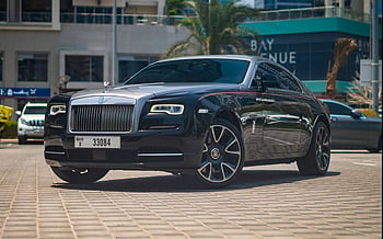 Rolls Royce Wraith Silver roof (Black), 2019 for rent in Sharjah