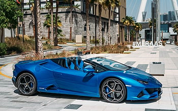 Lamborghini Evo Spyder (Blue), 2020 for rent in Dubai