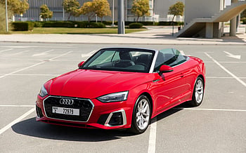 Audi A5 Cabrio (Red), 2022 for rent in Abu-Dhabi