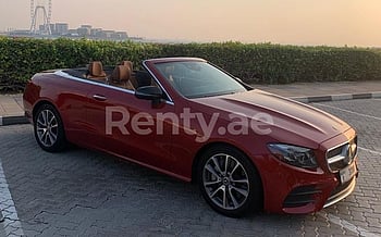 Mercedes E450 cabrio (Red), 2020 for rent in Dubai