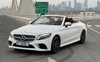 Mercedes C Class (White), 2019 for rent in Sharjah