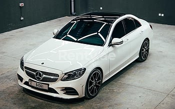 Mercedes C200 (White), 2020 for rent in Dubai