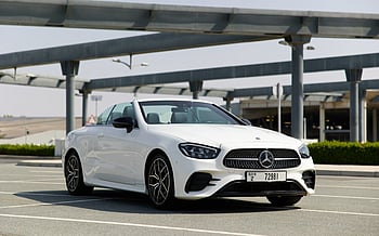 Mercedes E200 Cabrio (White), 2022 for rent in Abu-Dhabi