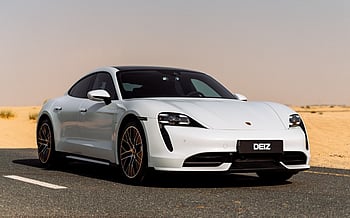 Porsche Taycan Turbo (Белый), 2021 для аренды в Дубай