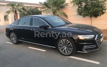 Black Audi A8, 2020 for rent in Dubai