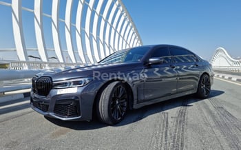 Black BMW 7 Series, 2020 for rent in Dubai