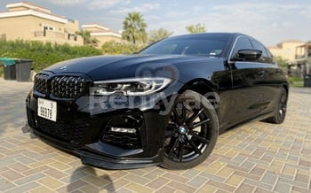 Black BMW 3 Series, 2020 for rent in Dubai