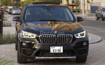 Black BMW X1, 2019 for rent in Dubai