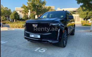 Black Cadillac Escalade Platinum, 2021 for rent in Dubai