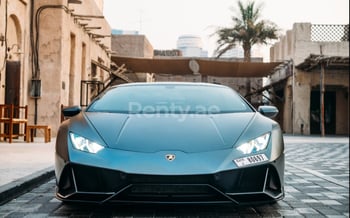 Black Lamborghini Evo, 2020 for rent in Dubai