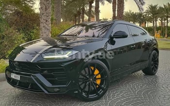 Black Lamborghini Urus, 2021 for rent in Dubai
