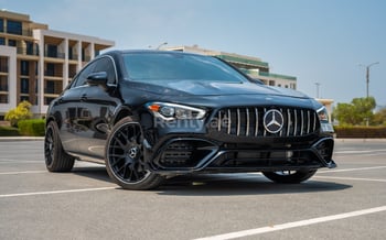 Black Mercedes CLA250 with 45AMG Kit, 2021 for rent in Dubai