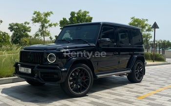 Negro Mercedes G63 AMG, 2022, Double Night Package, 2022 para alquiler en Dubái