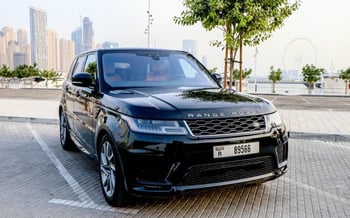 Schwarz Range Rover Sport Supercharged V8, 2021 zur Miete in Dubai