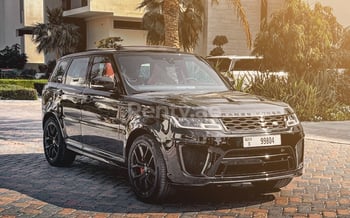Black Range Rover Sport SVR, 2022 for rent in Dubai