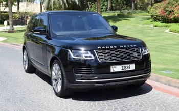 Black Range Rover Vogue SuperCharged, 2019 for rent in Dubai