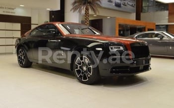 黑色 Rolls Royce Wraith-BLACK BADGE ADAMAS 1 OF 40, 2019 迪拜汽车租凭