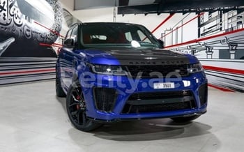 Bleue Range Rover Sport SVR, 2021 à louer à Dubaï