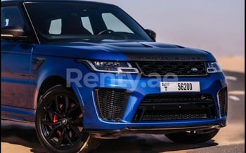 蓝色 Range Rover Sport SVR, 2021 迪拜汽车租凭