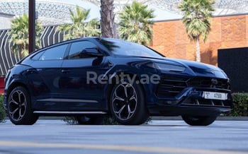 Dark Blue Lamborghini Urus, 2019 for rent in Dubai
