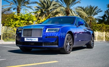 Dark Blue Rolls Royce Ghost, 2021 for rent in Dubai