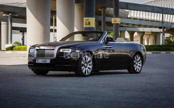 Dark Brown Rolls Royce Dawn, 2018 for rent in Dubai