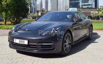 Dark Grey Porsche Panamera 4, 2019 for rent in Dubai