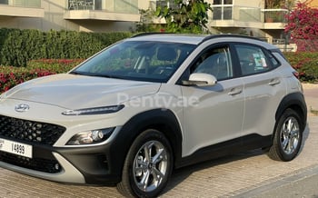 Grey Hyundai Kona, 2022 for rent in Dubai