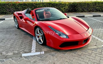 Аренда Красный Ferrari 488 Spyder, 2017 в Дубае