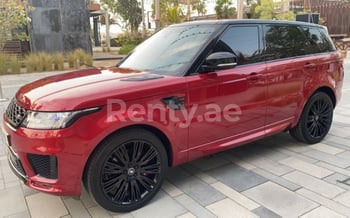 Rosso Range Rover Sport  Autobiography, 2020 noleggio a Dubai