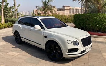 White Bentley Bentayga, 2018 for rent in Dubai