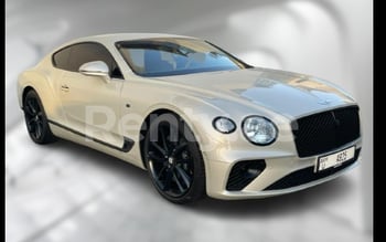 White Bentley GT, 2019 for rent in Dubai