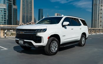 White Chevrolet Tahoe, 2021 for rent in Dubai