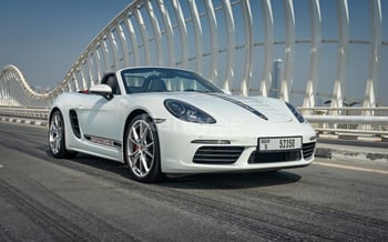 White Porsche Boxster, 2017 for rent in Dubai