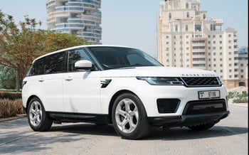 白色 Range Rover Sport, 2019 迪拜汽车租凭