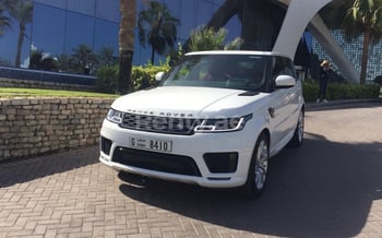 White Range Rover Sport Dynamic, 2019 for rent in Dubai