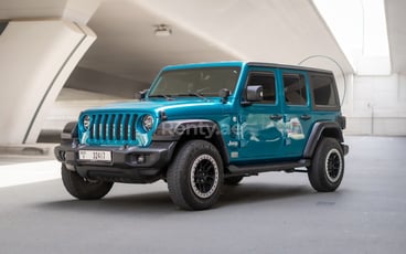 Jeep Wrangler Limited Sport Edition convertible (Azul), 2020 - alquiler mensual en Ras Al Khaimah