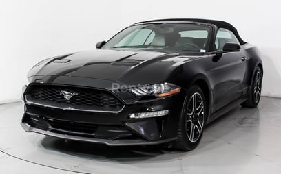 Ford Mustang Convertible (Black), 2019 for rent in Dubai