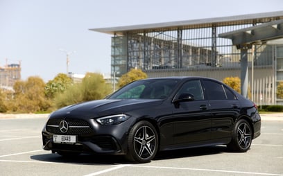 Mercedes C200 (Black), 2022 for rent in Ras Al Khaimah